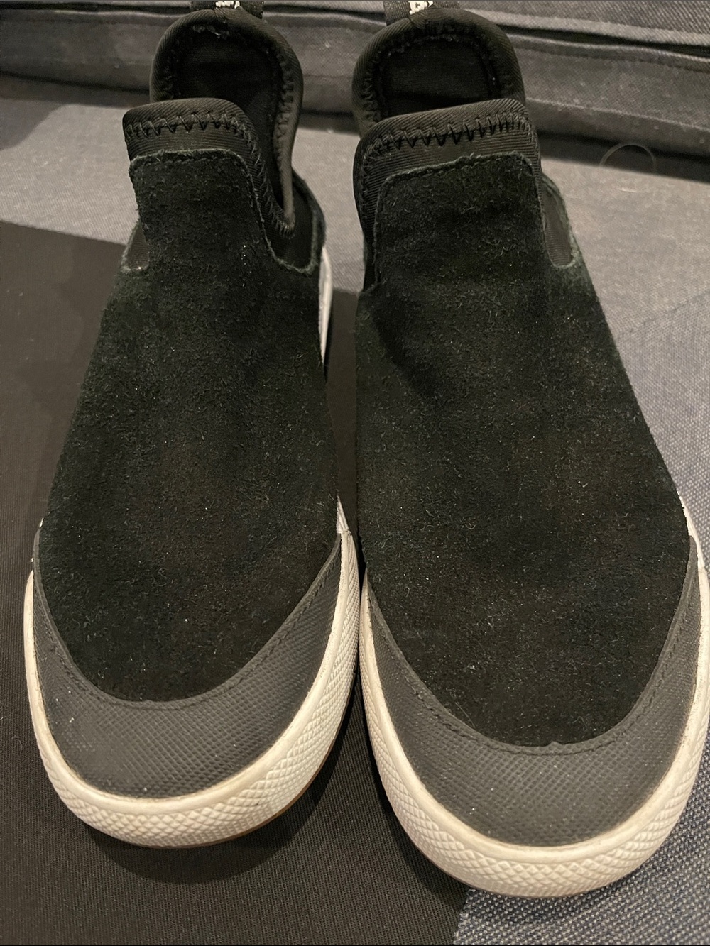 Vans Kids Black Slip-On Suede Sneakers